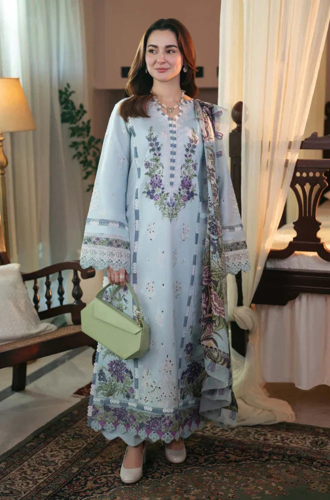 3PC-Embroidery Suit With Wool Shawl-AB-27