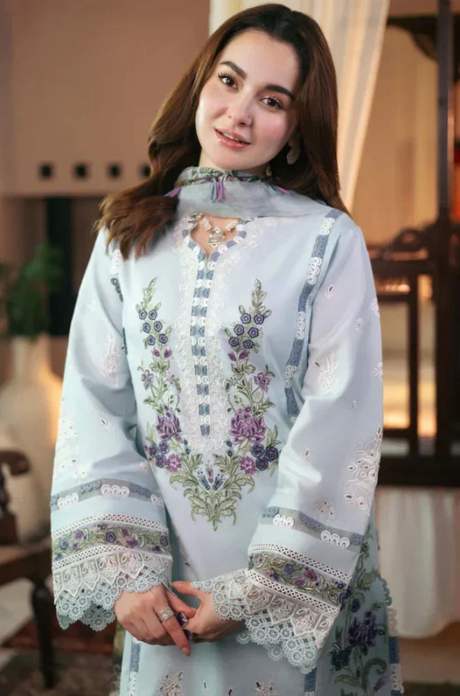 3PC-Embroidery Suit With Wool Shawl-AB-27