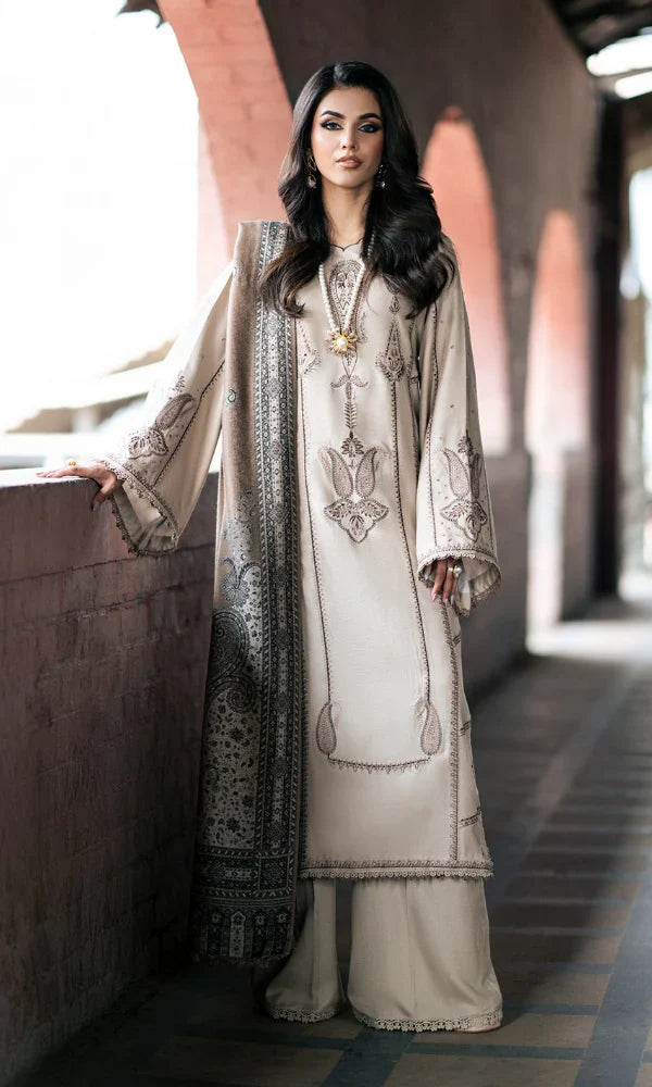 3 PC - EMBROIDERED DHANAK SUIT-AB149