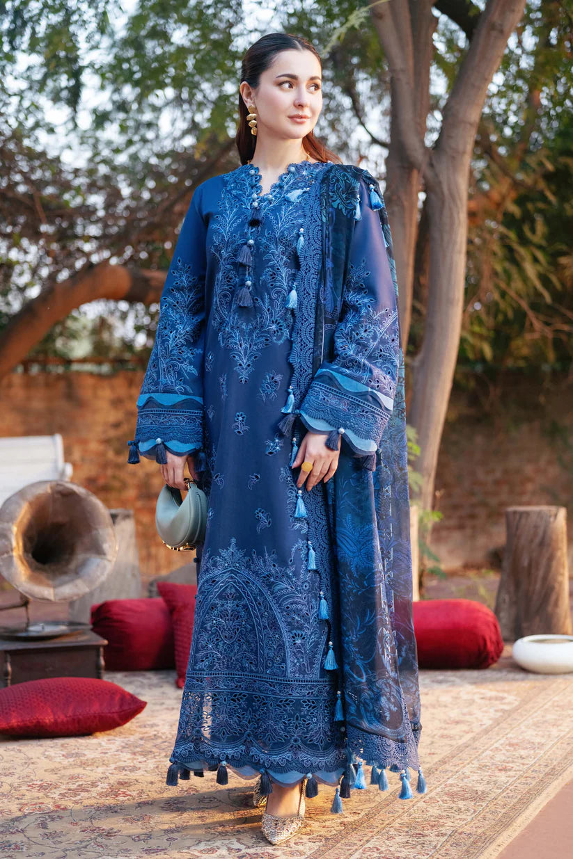 3PC Unstitched Dhanak Embroidered Shirt with Embroidered Dhanak Shawl and Trousers -AB101