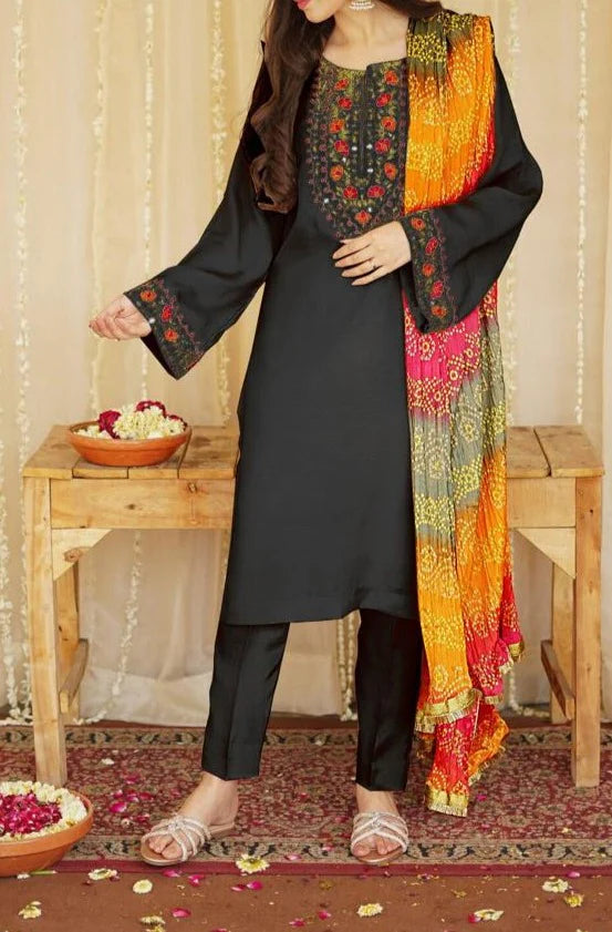 3PC Unstitched   Embroidered Suit-AB36 (Copy)