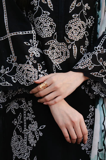 3PC Unstitched Dhanak Embroidered Shirt with Embroidered Dhanak Shawl and Trousers -AB120
