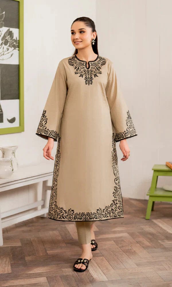 3PC Unstitched Dhanak Embroidered Shirt, AB25