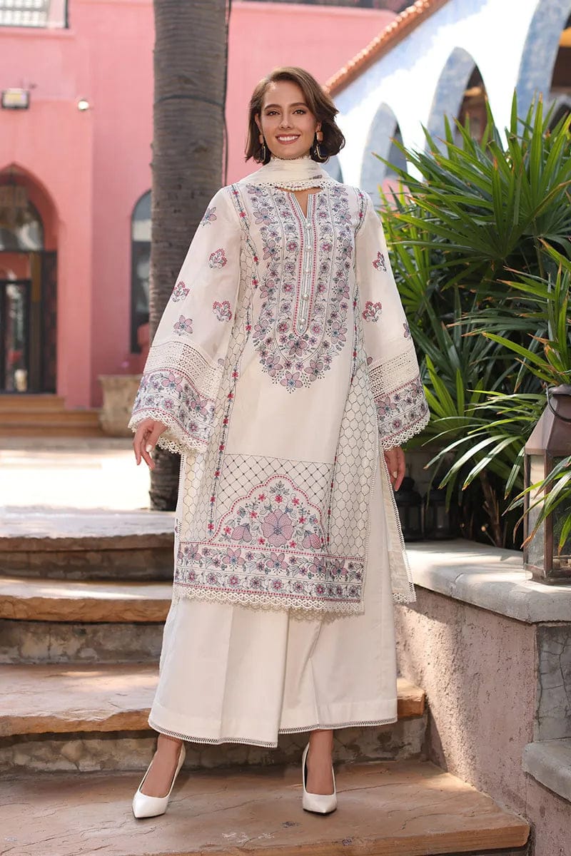 3PC Dhanak Embroidery Sute Printed Wool  Shawl(Unstiched) -ABDHANAK-01