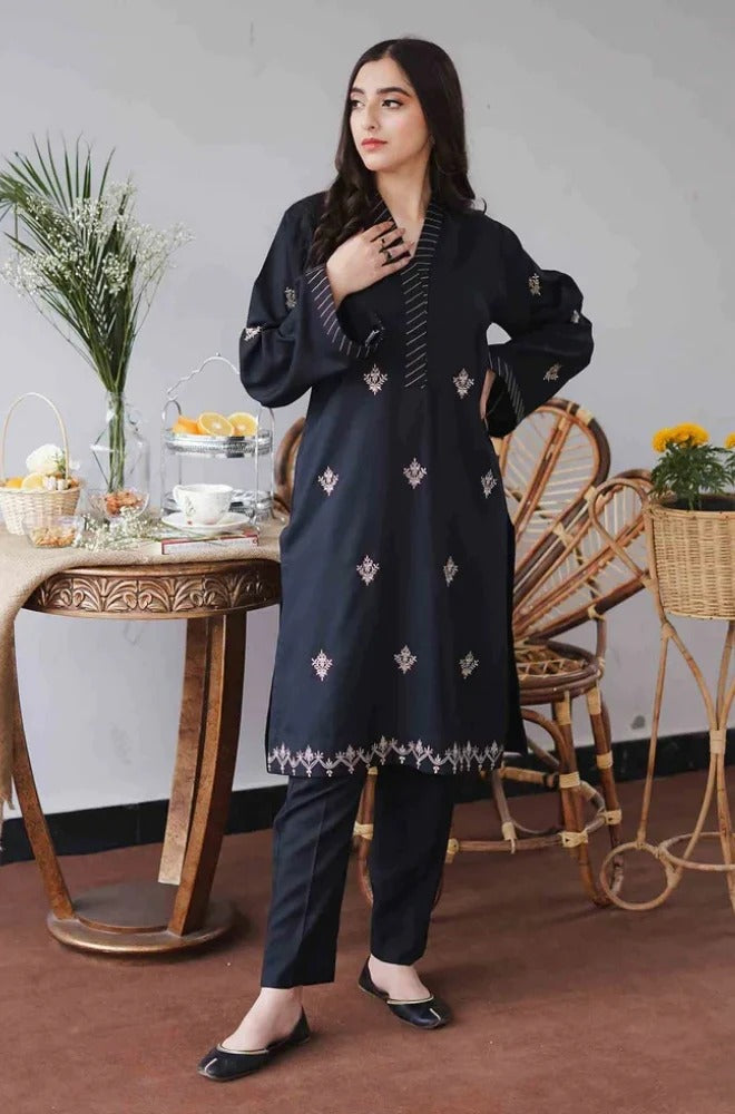 3PC Unstitched Dhanak Embroidery Suit-AB113