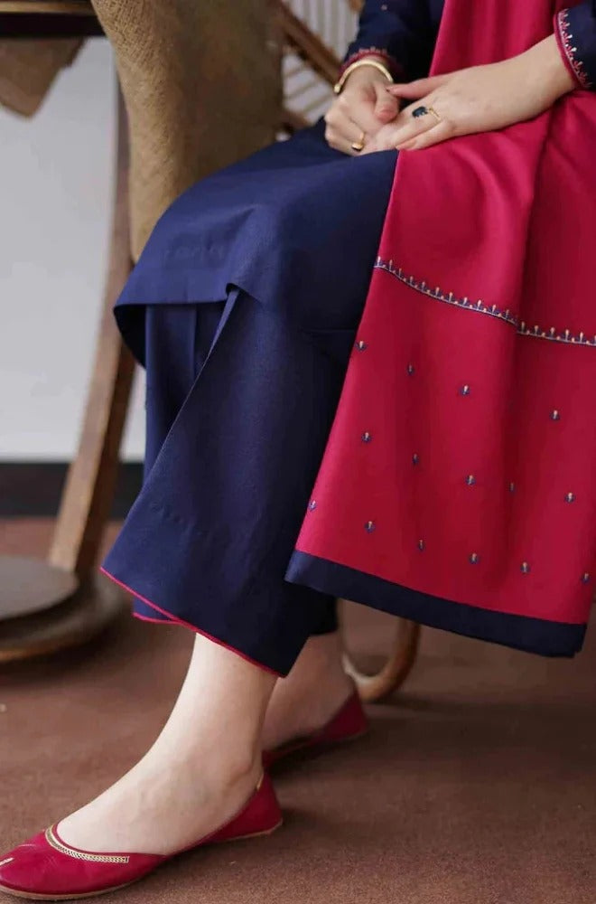 3PC Unstitched Dhanak Embroidery Suit-AB138